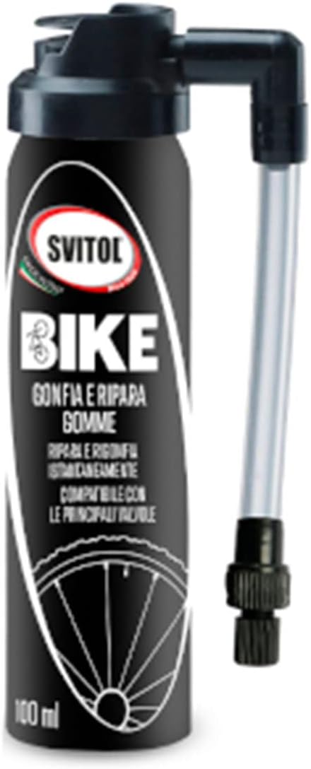 SVITOL Gonfia e Ripara Gomme, Ripara e Rigonfia Istantaneamente, di Facile Utilizzo, 100 ml
